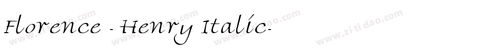 Florence - Henry Italic字体转换